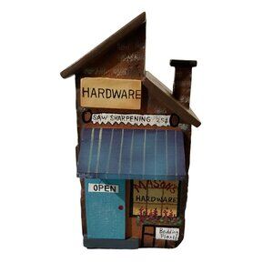 Rustic Miniature Hardware Store Decor Collectible Building